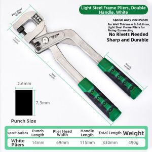 ZHANGRONGTU | No Rivet Light Steel Stud Clamps One Handed Professional Ceiling Pliers