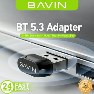 BAVIN O109 Mini USB Bluetooth 5.3 Dongle Adapter Receiver & Transmitter for Wireless Speaker/Mouse/Keyboard/Headphones