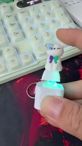 Bandai | Screaming Goat & Seagull Mine Sound Button KeychainLight Up Mechanical Switch Fidget ClickerNoise Maker Novelty Gift for Party