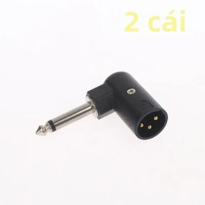 EELHOE | 1/2 Cái XLR Cắm Đầu Nối XLR Nam/Nữ Sang 6.35mm Nam Bộ Chuyển Đổi 3 Chân Giao Diện Âm Thanh Cân Bằng Cho Micro Loa - Bộ Phận Thay Thế Thiết Bị Ghi Âm