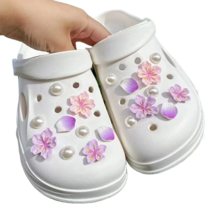 18Pcs Fashion Shoe Charms for Creative Branches and Flowers Clogs Shoe Buckle Cute Shoe Accessories Decoration for Girls Gift