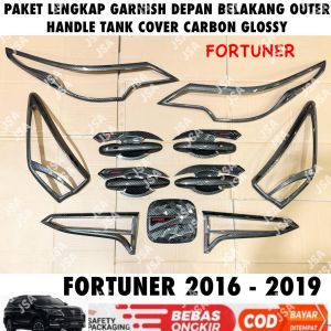Paket Lengkap All New Fortuner 2016 2018 2020 2024 2025 2026 2027 Garnish Depan Belakang Outer Handle Tank Cover GR SPORT Carbon Glossy .