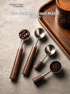 MONGDIO | Walnut Wooden Handle Stainless Steel Coffee Measuring Spoon