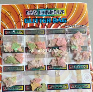 Manik kupu-kupu warna warni 1 kantong isi 7 pcs