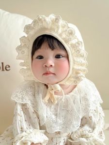 Baby Hat Spring & Fall New Arrival Korean Cute Lace Bandage Hat Infant Earmuffs Hat Newborn Sleeve Cap Beanie