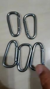 High Quality 6 cm D-Shape Carabiner Camping Equipment Backpack Buckle Water Bottle Hanging Snap Hook Keychain