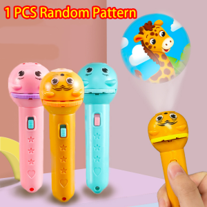 Meade | 5/10 Cards Of Different Themes Flashlight Early Education Cartoon Fun Stall Gift Toy Children Luminous Projection Flashlight
