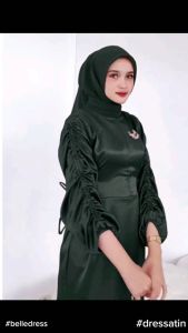 Gamis Lebaran Belle Dress Satin Silk Premium Baju Kondangan Terbaru