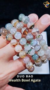 Rare Natural Brazil Duo Bao Wealth Bowl Agate Bracelet