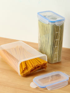 MRUN | Storage Box with Sealability Clear Long Shape For Noodles And Grains