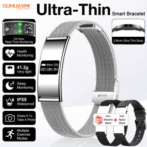 GUHUAVMI | New Ultra-thin Sports Step Count Smart Bracelet Men Health Monitoring Fitness Smart Watch Heart Rate Sleep Monitoring Smart Band
