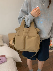 Casual Canvas Crossbody Bag Womens Lightweight Versatile Handbag Simple Daily Commute Shoulder Bag Tote Bag Waterproof Zipper Closure