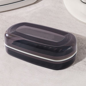 Portable Double Layer Soap Dish With Lid And Drainage Tray PP Soap Holder Case For Travel Camping Dorm Bathroom Use
