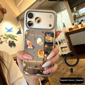 Sup&LV | Magnetic Cartoon iPhone Case with Mirror High-End Feel Camera Protection and Shockproof