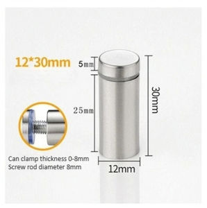 10pcs Advertising Nails 12x20/25/25mm Stainless Steel Screws for Wall Mount Glass/Acrylic Sign Standoff Fixing Screws Hardware