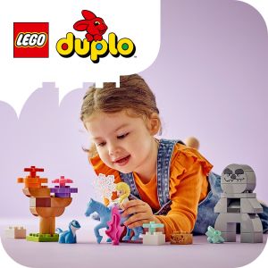 LEGO DUPLO Disney 10418 Elsa & Bruni in the Enchanted Forest (31 Pieces) Bahan Bangunan untuk Anak (2 Tahun+)