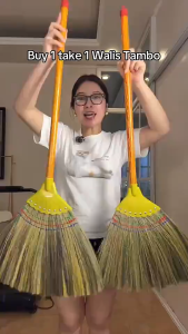 17KM Buy 1 Take 2 Durable Walis Tambo Broom Natural Material Sturdy Handmade Detachable Sweeper