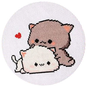 2024 New Cross Stitch Cartoon Cat Small Handmade Diy Living Room Bedroom Hanging Decoration for Beginners Klutz Brand