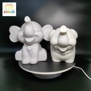 15 - 26 cm DIY - ready Piggy Banks in Dinosaur/Unicorn/Chicken/Tiger/Cow/Bird/Fish/Pig/Fox/Elephant/Dog Forms. Festival Souvenir Gifts Home Ornaments and Table Decor. Durable Vinyl Birthday Gifts for DIY. [White Piggy Bank + 12 - color Paint Set]