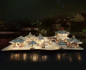 Đồ chơi lắp ráp gỗ 3D Mô hình Tháp Eiffel Laser