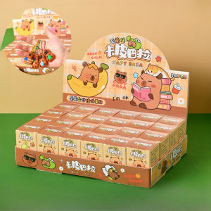 24 Capybara Mini Keychain Blind Box Cute Cartoon Doll Bag Pendant Surprise Cny Gift for Kids Capybara Keychain