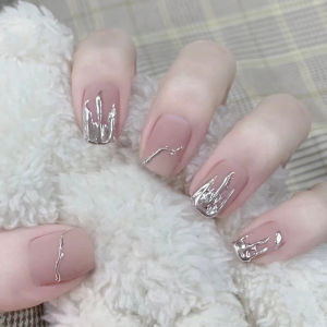 MONLEYTA | New Elegant Short to Medium Length Ice Transparent French Style Nail Stickers