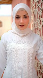 [ AYESHA ] Gamis Putih Wanita Mewah Abaya Putih Turkey Baju Gamis Terbaru