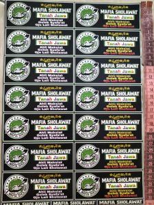 Stiker Mafia Sholawat | Stiker 1 Lembar | Stiker Pack Ukuran 21cmx31cm Bahan Cromo