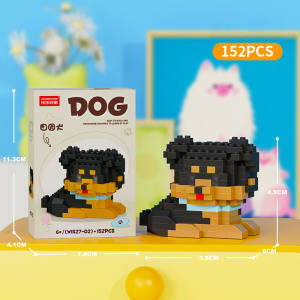Cartoon Cute Pet Cat Dog Building Blocks Microparticle Husky Assembly Toy Educational Decoration Gift for Children