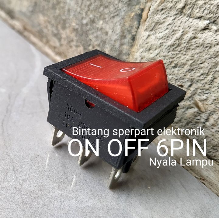 SWITCH ON OFF LAMPU 6PIN SWITCH ON OFF 6 PIN SAKLAR ON OFF 6 PIN SAKLAR ...