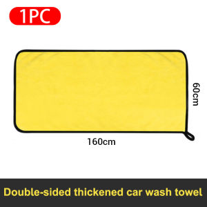 SEAMETAL Microfiber Car Cleaning Towel 600GSM Wash Towels Car Double-Sided Soft Cloth Auto Detailing Care Washing Drying Rags