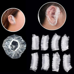 100/300/500Pcs Disposable Hairdressing Earmuffs Salon Clear Ear Cover Ear Protection Hair Dye Protect Cap Hair Color StylingTool