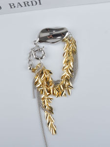 Doudou Same Style Flat Boat Series Gold and Silver Two-Color Tassel Bracelet Female 2023 New Arrival Fancy Fashionable Bracelet