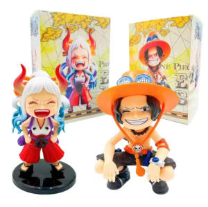 Bandai | New One Piece Anime Figure Doll Portgas D Ace Yamato Q Version Model Decor Peripheral Ornament Children Charm Gifts Toys