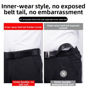 Warrior | 2026 New Genuine Leather Mens Automatic Buckle Belt