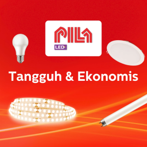 PILA Lampu LED Strip LoWatt Voltage COB Dot 10 Watt 30K (Paket isi 4pcs)