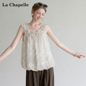 La Chapelle | Dots Off-shoulder Sleeveless Top for Summer Beach