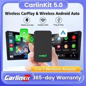 Carlinkit 5.0 2air Không Dây Carplay Android Auto Spotify Cho Mazda Toyota Mercedes Peugeot Volvo Kia 4 Trong 1 Hộp