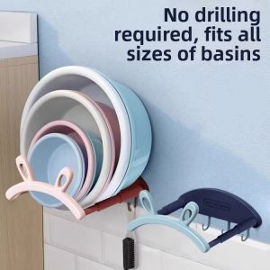 MEYGOROOM | Adjustable Wall Mounted Basin Rack Easy Installation No Drilling Shelf