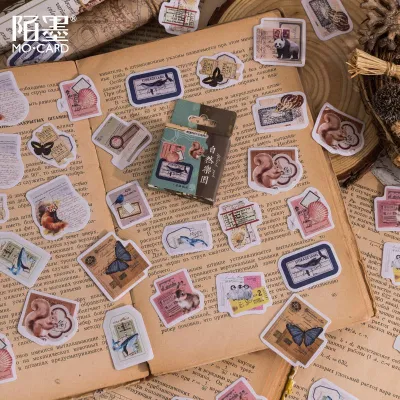 45 Sticker tem thư nhãn dán phong cách vintage cổ điển