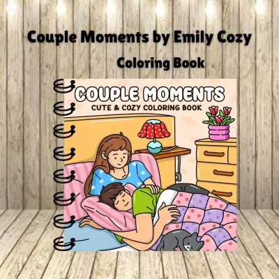 Couple moments by emily cozy coloring book coloring book 30 Pages relaxing art therapy book