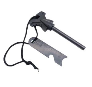 Outdoor survival butterfly shaped wide flint stone