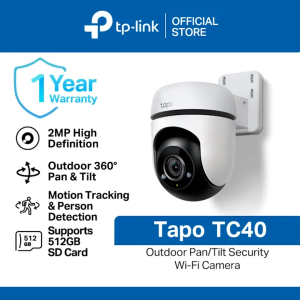 TP-Link Official Store | Tapo TC40 1080p | Indoor Outdoor 360 Degrees Pan and Tilt Waterproof WiFi IP Home Security Cctv Sale Camera Connect to Cellphone with Audio Mic and Speaker