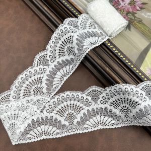 5 Yards White Soft Stretch Lace Trim - 2.75 Inch Wide for Sewing Bridal Veils Costumes Crafts & More