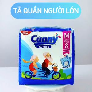 (GÓI LỚN 20 MIẾNG) Bỉm/Tã Quần Người Già Canny Siêu Thấm Bỉm Quần Người Già Kháng Khuẩn Tiết Kiệm Size ML