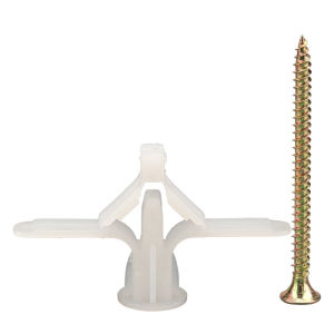 LANGSIMING | Butterfly Type Hollow Brick Expansion Screw Plasterboard Plastic Plug