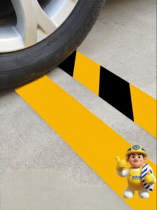 Mileqi | Black and Yellow Warning Tape Heavy Duty Floor Marking PVC