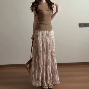 LANMENGYA | Drapery Design Pleated A-Line Skirt