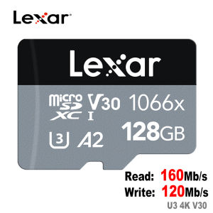 🎊【original+24h Ship+COD】FREE Shipping Lexar Professional Micro SD Card 1066x 64GB 128GB 256GB Flash Card V30 A2 Class 10 TF Card SDXC Max 160MB/s For Camera