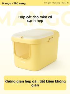 Mango | Hộp Cát Vệ Sinh Cho Mèo Cạnh Gần Chật Kiểm Soát Mùi